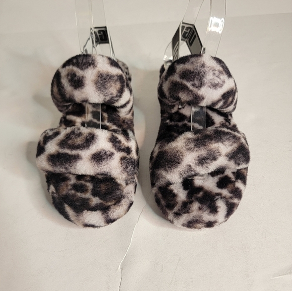 New Ugg Sz 6 Slides OH Yeah Panther Print Slippers Sandals Slingback NEW - Picture 2 of 7